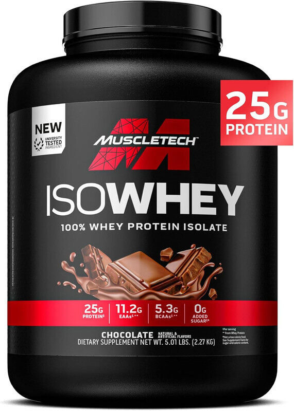 

Muscletech, ISO Whey, 25g Protein, 5 Lbs, Chocolate, 72 Servings