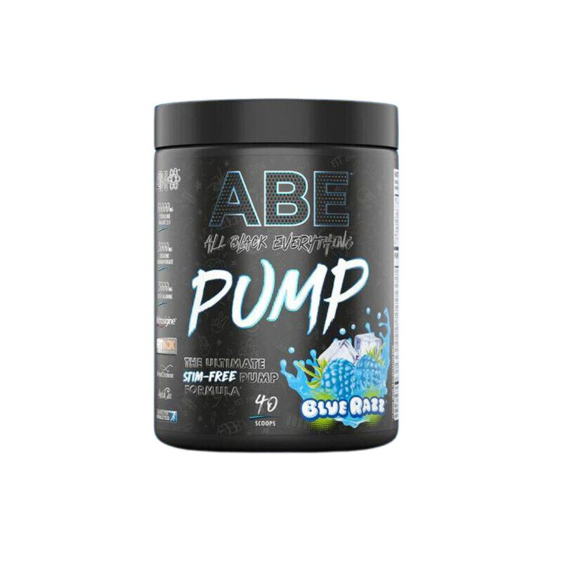 

Applied Nutrition, ABE Stim Free Pump, Blue Razz, 500g, 40 Servings