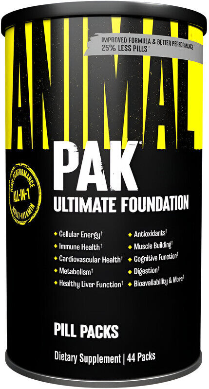 

Universal Nutrition Universal, Animal PAK, All In One Multivitamin, 44 Packs, 22 Servings