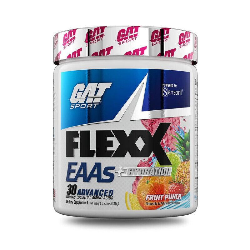 

Gat Sport, Flexx EAA+Hydration, 355g, Fruit Punch, 30 Servings