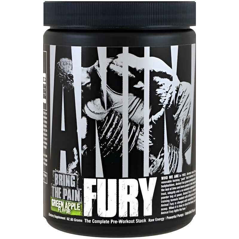 

Universal Nutrition Universal, Animal Fury, Pre Workout, 85g, Green Apple, 5 Servings