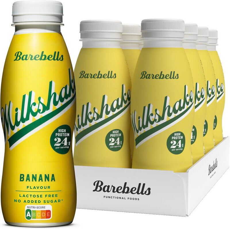 

Barebells, 24g Protein Milk Shake, Banana, 8x330ml