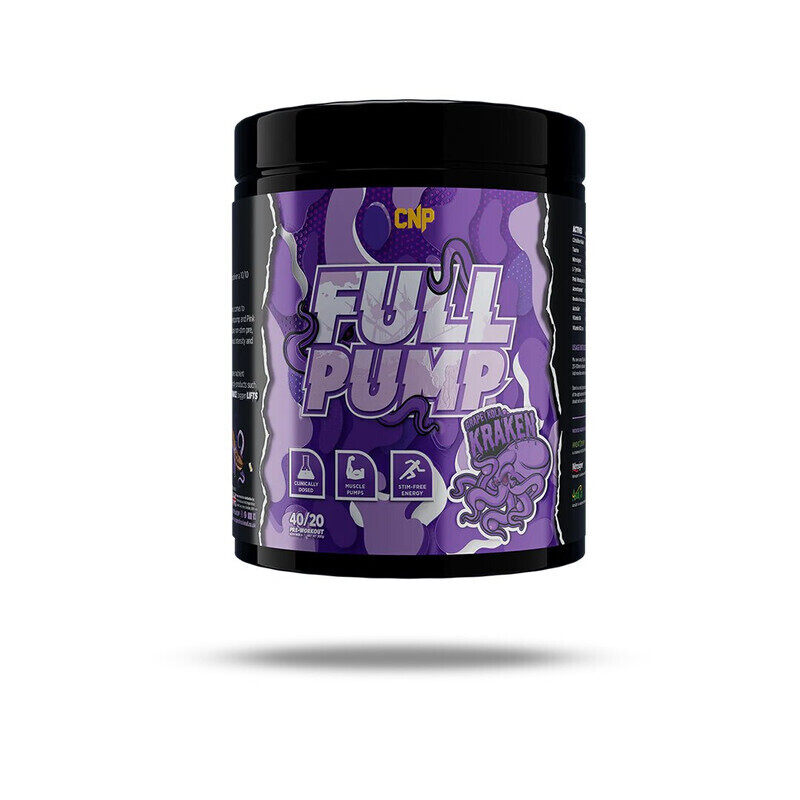 

CNP, Full Pump, Pre Workout, Grape Kola Kraken, 300g, 40/20 Servings