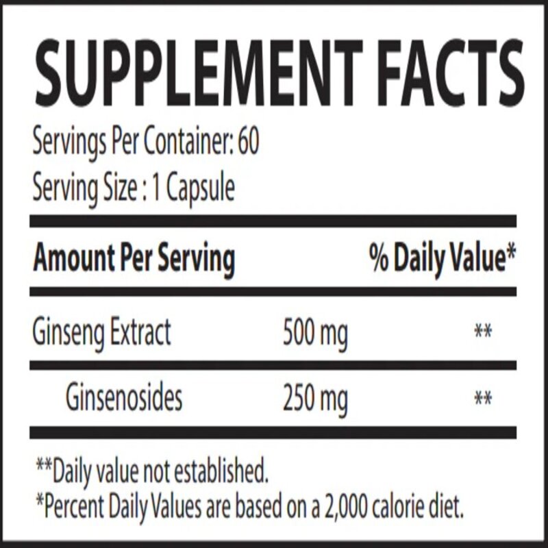 Musclerulz, Panax Ginseng, 60 Caps, 60 Servings