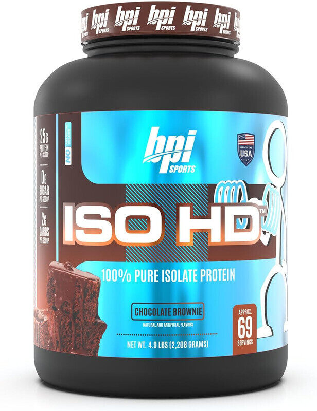 

BPI Sports, ISO HD, Pure Isolate Protein, 4.9Lbs, Chocolate Brownie, 69 Servings