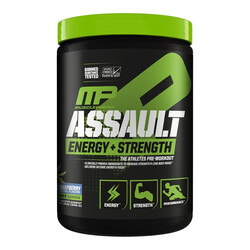 Musclepharm, Assault, Pre Workout, Blue Raspberry, 345g, 30 Servings