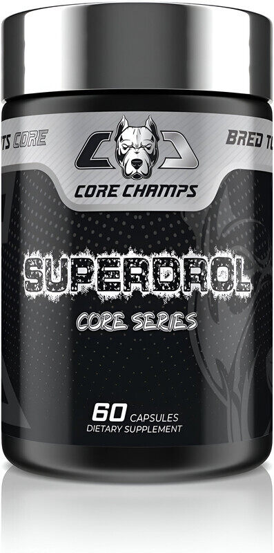 

Core Champs, Superdrol, Muscle Gain, Power & Strength Booster, 60 Caps, 60 Servings