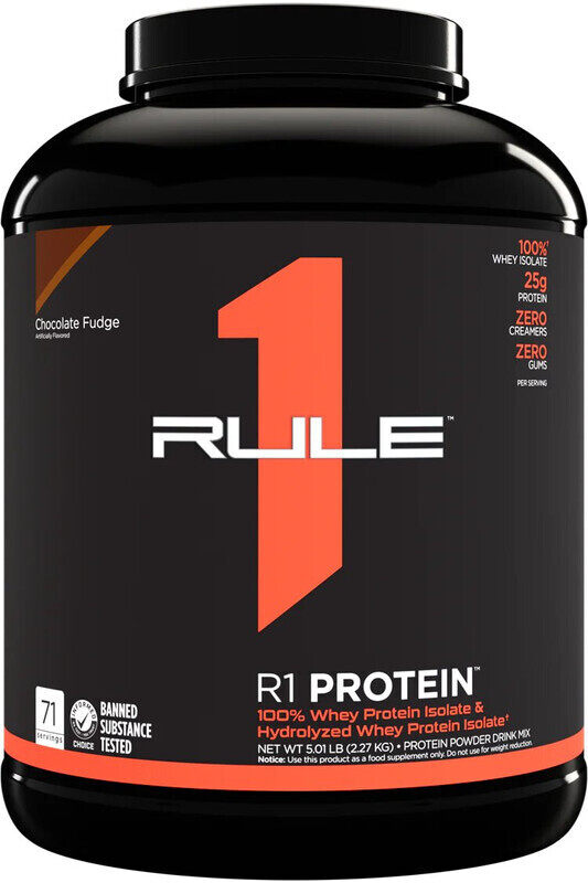 

Rule 1 Ruleone, Whey Protein Isolate, 5LB, Chocolate Fudge