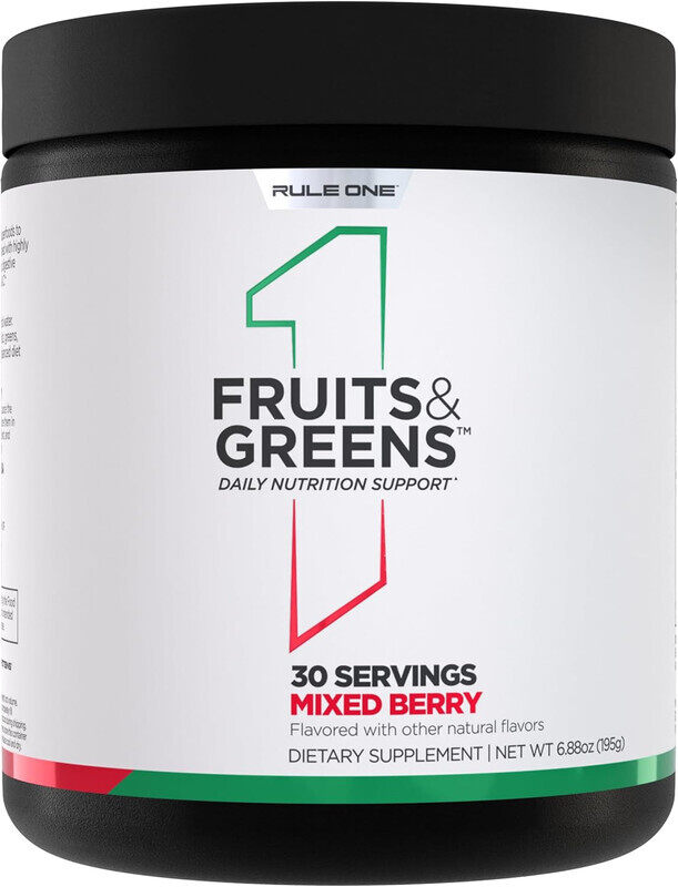 

Rule 1, Fruits & Green, Daily Nutrition Support, 195g, Mixed Berry, 30 Servings