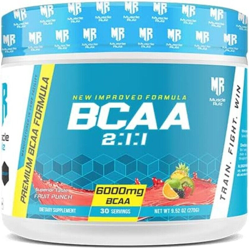 

Muscle Rulz Musclerulz, BCAA+B6, Fruit Punch, 30 Servings