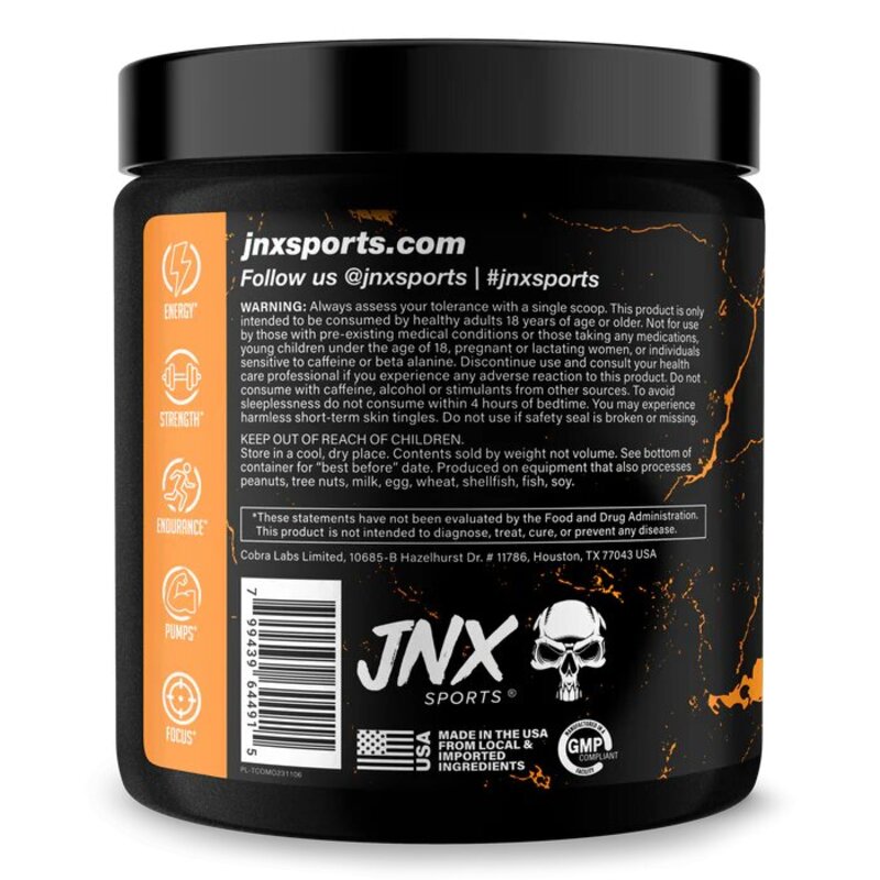 JNX Sports, The Curse, Pre Workout, 250g, Orange Mango, 50 servings