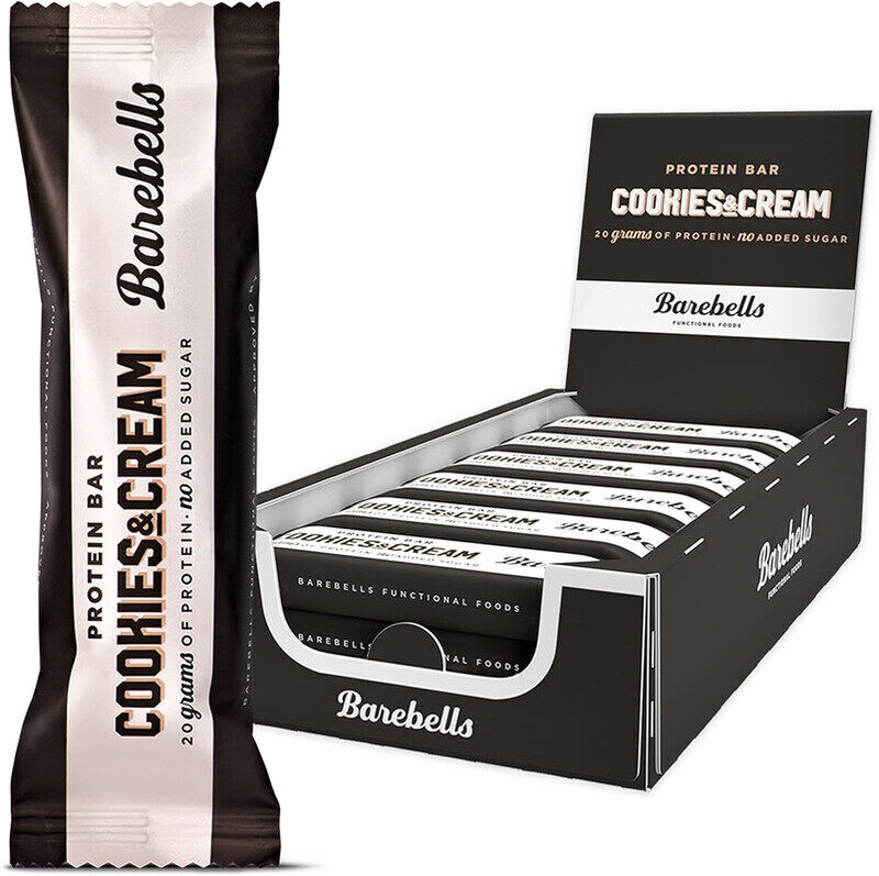 

Barebells, 20g Protein Bar, Cookies & Cream, 12x55g