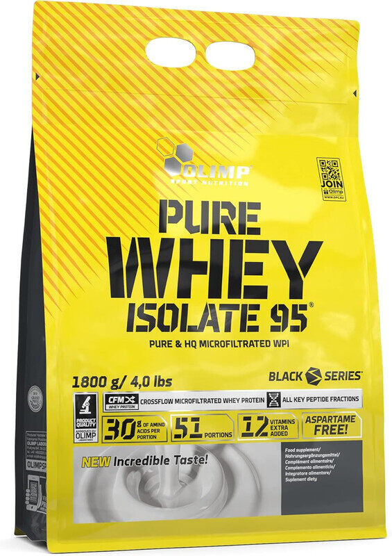 

Olimp, Pure Whey Isolate Protein 95, Strawberry Power, 4 Lbs, 51 Servings