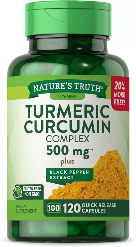 

Nature's Truth Nature’s Truth, Turmeric Curcumin Complex 500mg, 120 Caps, 120 Servings