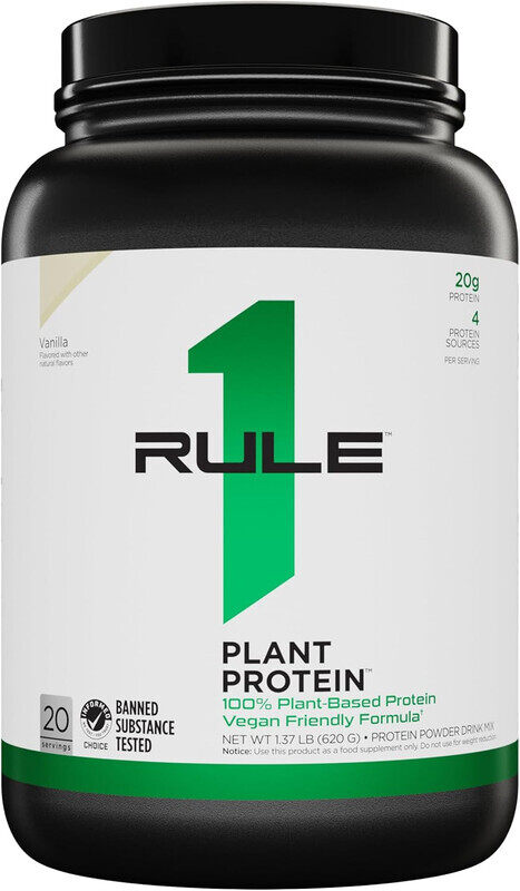 

Rule 1 Rule1, Plant Protein, Vegan, 620g, Vanilla, 20 Servings