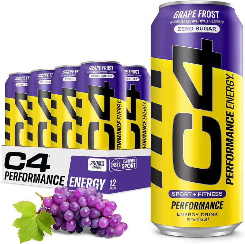 

Cellucor C4, Energy Drink, Performance Energy, Grape Frost, 12x473ml