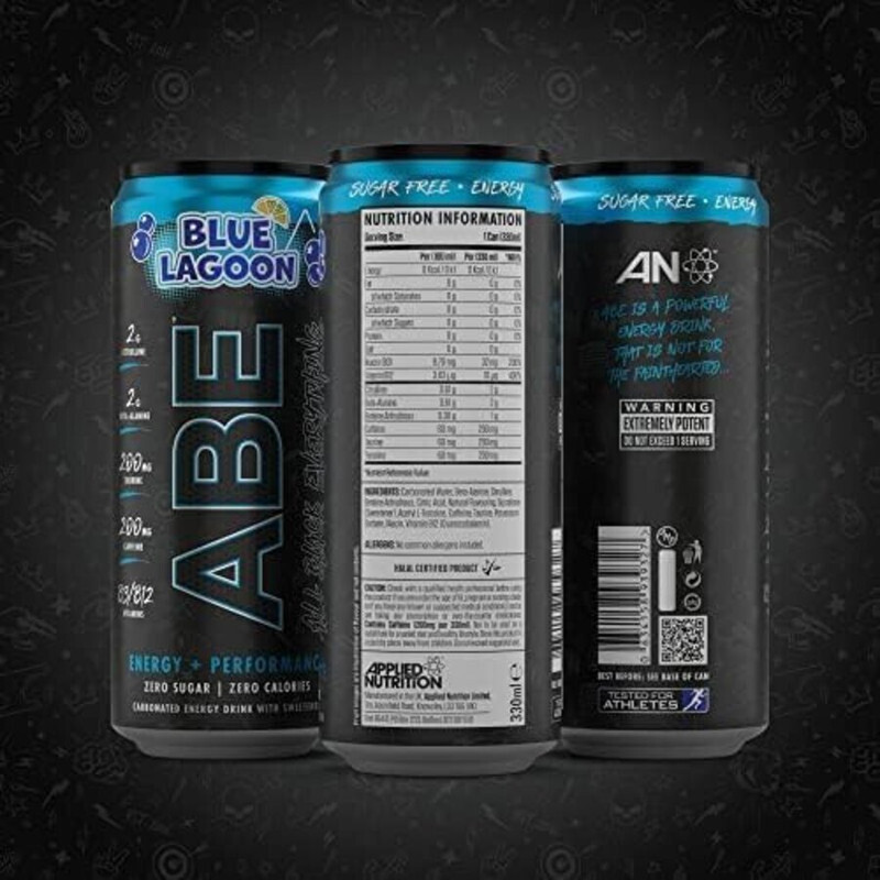 Applied Nutrition, ABE Pre Workout, Energy Drink, Blue Lagoon, 12x330ml