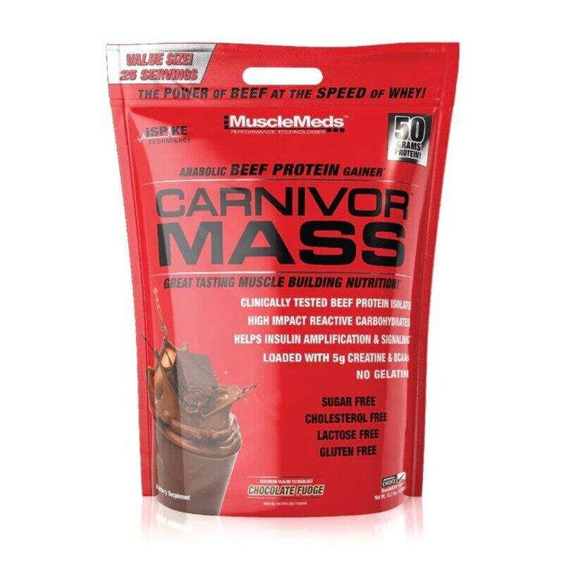 

Musclemeds, Carnivor Mass, Beef Protein, 10.4 Lbs, Chocolate Fudge, 25 Servings