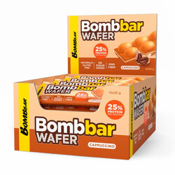 Bombbar, Protein Wafer, Cappuccino, 12x32g