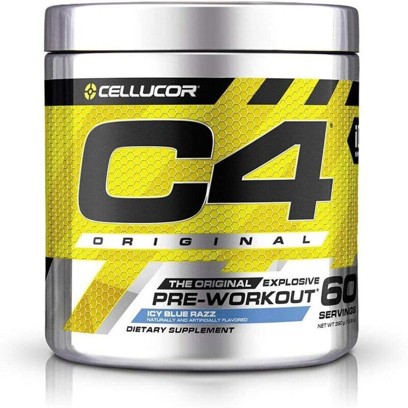 

Cellucor C4, Pre Workout, 390g, Icy Blue Razz, 60 Servings