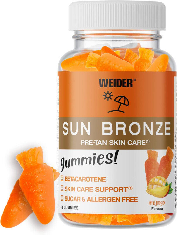

Weider, Sun Bronze, Skin Care, 40 Gummies, Mango Peach, 20 Servings