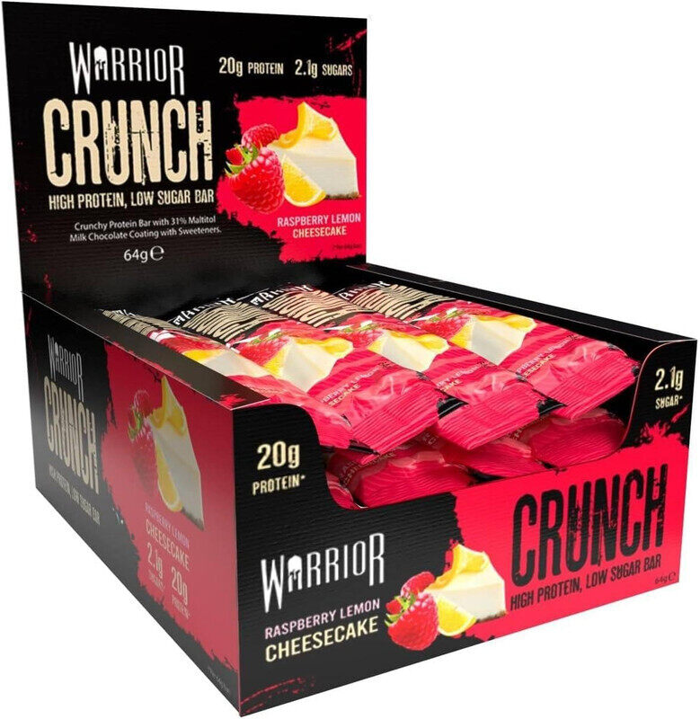 

Warrior Crunch, High 20g Protein Bar, Raspberry Lemon Cheesecake, 12x64g
