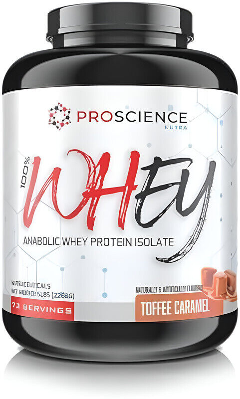 

Pro Science Nutra, Whey Protein Isolate, 5Lbs, Toffee Caramel, 73 Servings