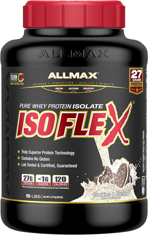 

Allmax Nutrition Allmax, Isoflex Protein, 5LB, Cookies N Cream, 73 Servings