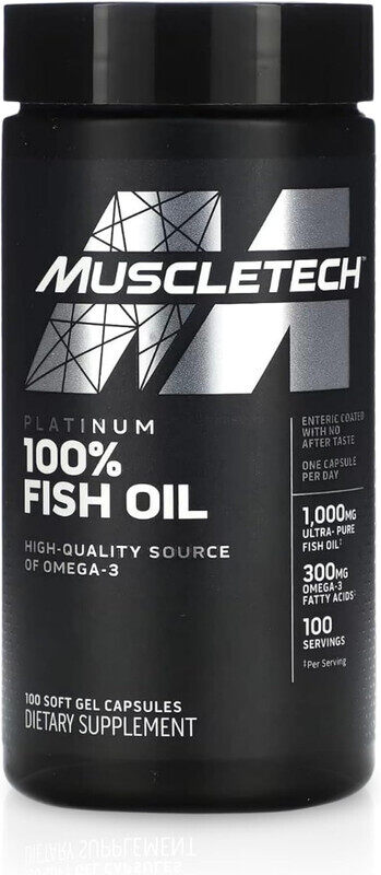 

Muscletech, Platinum 100% Fish Oil, 1000mg, 100 Softgels, 100 Servings