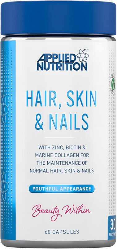 

Applied Nutritiion Applied Nutrition, Hair,Skin & Nails, 60 Caps, 30 Servings