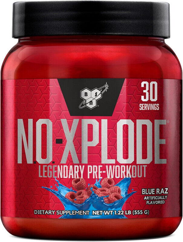 

BSN, No-Xplode, Pre Workout, 555g, Blue Raz, 30 Servings