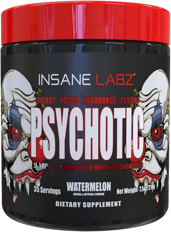 

Insane Labz, Psychotic, Infused Pre Workout, 214g, Watermelon, 35 Servings