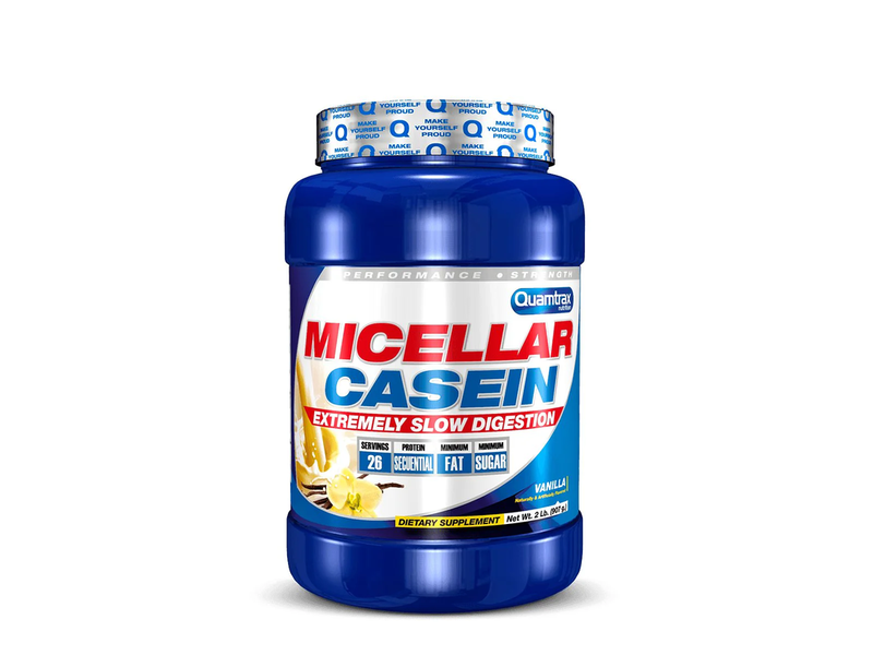 

Quamtrax, Micellar Casein Protein, 2 Lbs, Vanilla, 26 Servings