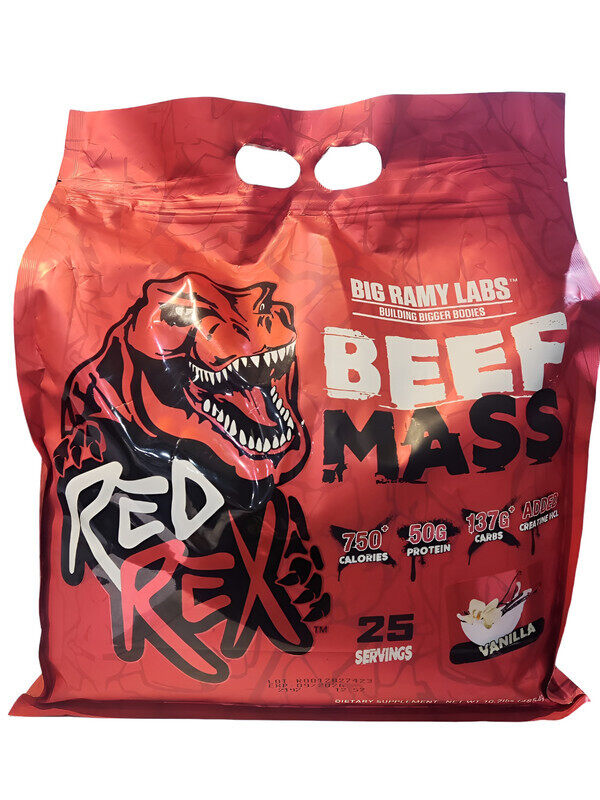 

Big Ramy Labs, Redrex Beef Mass 50g Protein, 10.7Lbs, Vanilla, 25 Servings