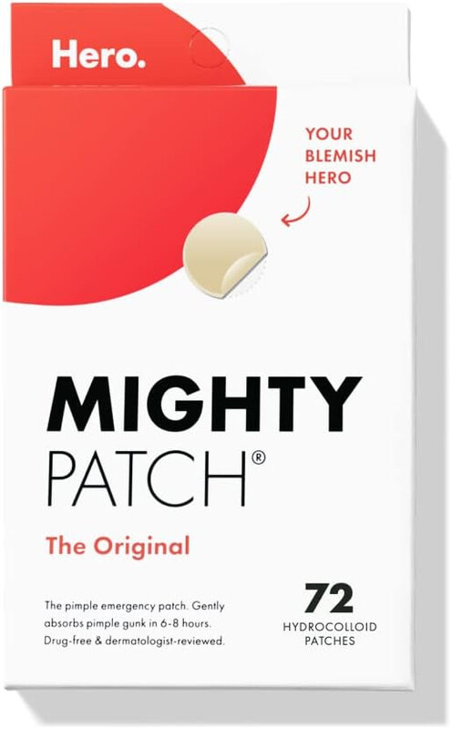 

Mighty Patch HERO COSMETICS Original from Hero Cosmetics - Hydrocolloid Acne Pimple Patch for Covering Zits and Blemishes, Spot Stickers for Face and