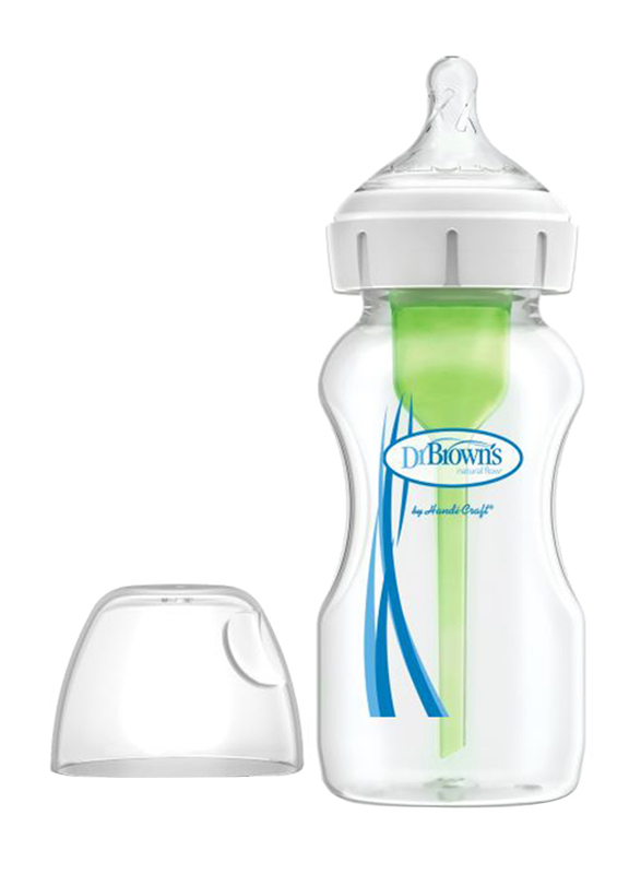 Dr. Browns Options+ PP Wide-Neck Baby Feeding Bottle, 270ml, Clear