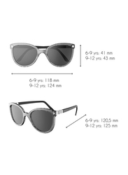 Ki Et La Sun Buzz Full Rim Butterfly Sunglasses for Kids, Black Lens, 10-12 Years, Size 6, Stripe, Black/White