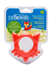 Dr. Browns Flexees Friends Fox Teether, 3+ Months, Red