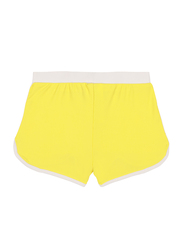 Ki Et La Screech Polyester/Lycra Baby Girl Short, Size 2, 12 Months, Yellow/White