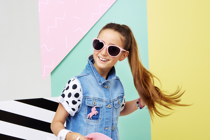 Ki Et La Sun Buzz Full Rim Butterfly Sunglasses for Kids, Black Lens, 10-12 Years, Size 6, Pink