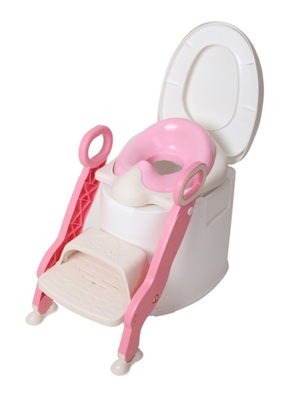TheKiddoz Baby Potty Training Seat with Steps, Pink