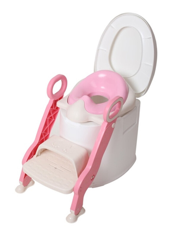 

TheKiddoz Baby Potty Training Seat with Steps, Pink