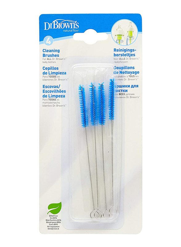 Dr. Browns 4-Piece Cleaning Brushes Set, Blue