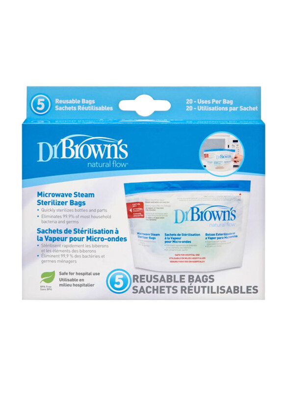 

Dr. Browns Microwave Steam Sterilizer Bags, White