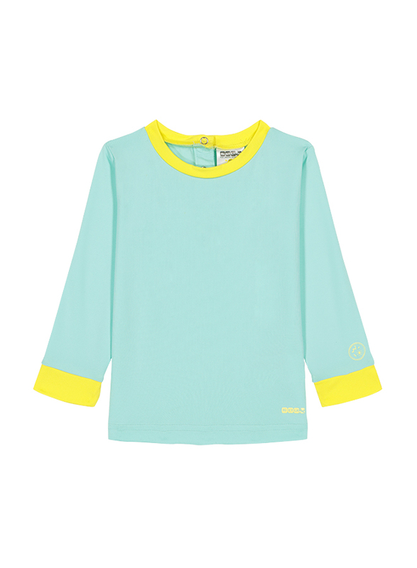 Ki Et La Pop Polyester/Lycra Baby Girl Top, Size 2, 12 Months, Green/Yellow