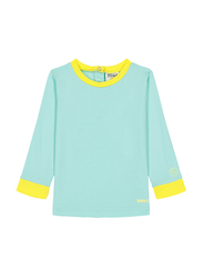 Ki Et La Pop Polyester/Lycra Baby Girl Top, Size 2, 12 Months, Green/Yellow