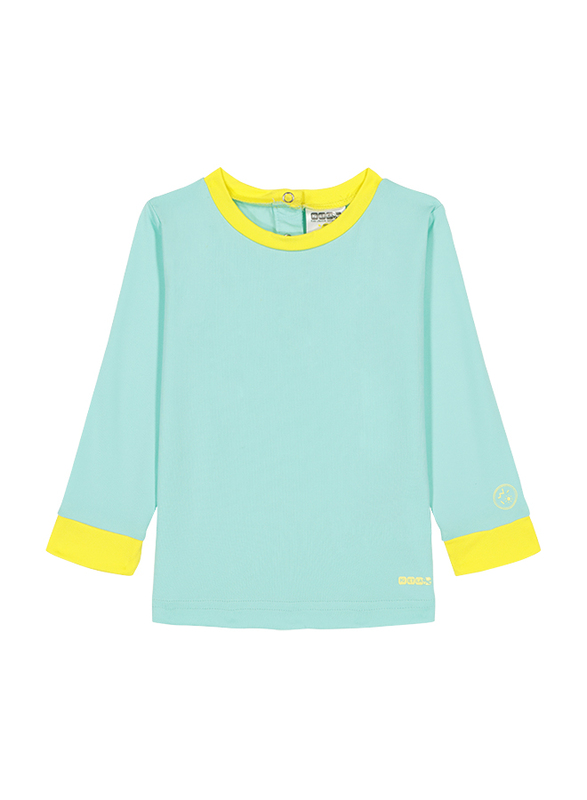 Ki Et La Pop Polyester/Lycra Baby Girl Top, Size 1, 6 Months, Green/Yellow