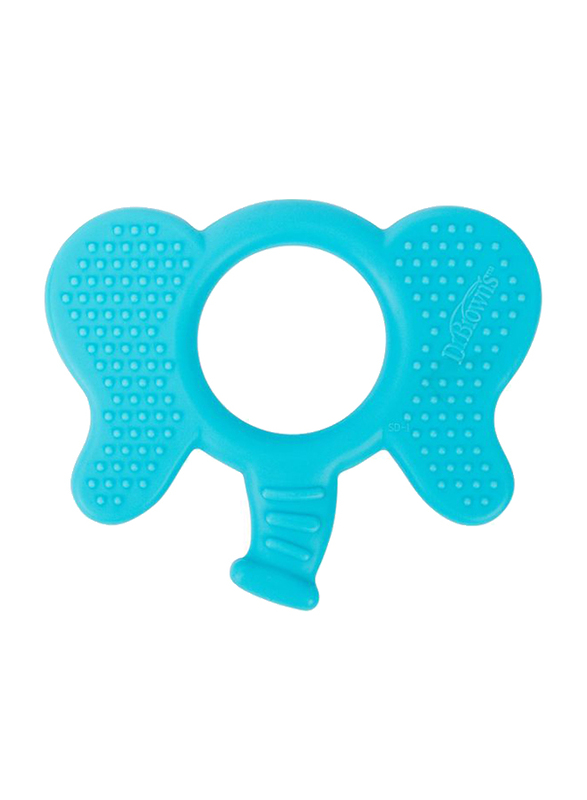 Dr. Browns Flexees Friends Elephant Teether, 3+ Months, Blue