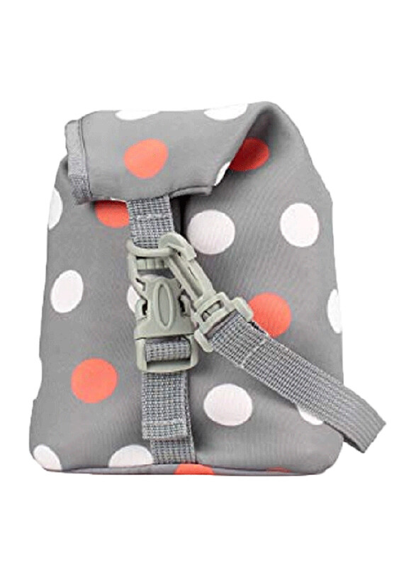 Dr. Browns Bottle Tote Bag, Polka Dots, Grey/White