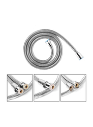 PuriPro 2-Meter Stainless Steel Flexible Shower Hose, Silver